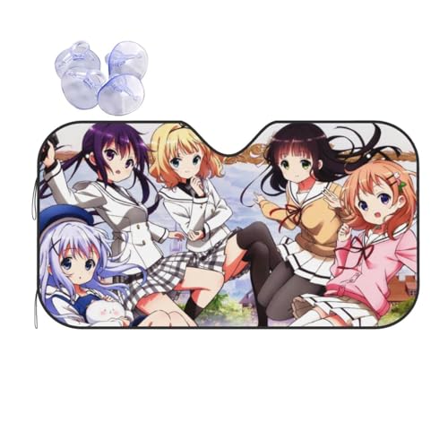 ご注文はうさぎですか？ サンシェード Amazon | ごちうさ リゼ 可愛い アニメファッション 車用サンシェード